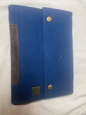 KNOMO London Canvas Blue iPad Cover Green 9 3/4” x7” Portfolio picture