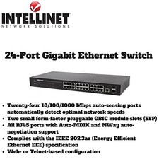 Intellinet 560917 24-Port Web-Managed Gigabit Switch w/2 SFP Ports picture