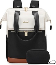 LOVEVOOK 17.3 Inch Laptop Backpack for Women, - 2pcs, Beige - Black  picture