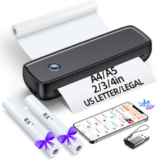 Portable Wireless Bluetooth Thermal Inkless Printer - Support US Letter &Legal,  picture