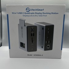 Docking Station, UtechSmart 15 in 1 Full Quadruple Display USB C (E3) picture