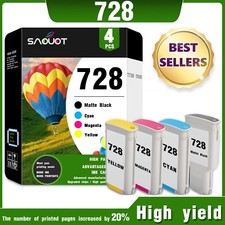 DesignJet 728 Ink (4-Pack) Compatible for HP (300ML) T730 T830 Plotter Printer picture