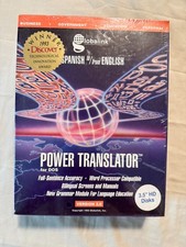 Vintage Power Translator 2.0 for DOS Spanish to English 3.5” HD Floppy Disks NOS picture