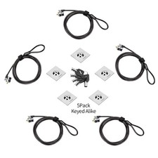 5Pack Laptop Cable Lock Hardware Security Cable Lock Anti Theft 5Keys 6.7Ft C... picture