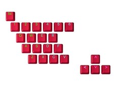 23 PCS Red Rubberized Keycap Set Double Shot Translucent ABS+TPR Profile picture