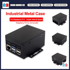 Industrial Metal Case for Raspberry Pi 5 - Cooler Support, PoE HAT Compatible, P picture