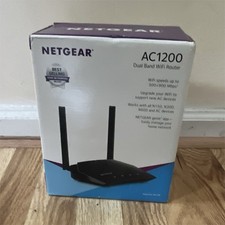 NETGEAR AC1200 Dual Band WiFi Router R6120, 4-Port, Black, Ethernet picture