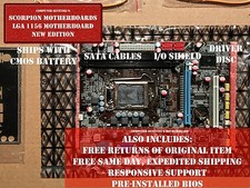 NEW Intel LGA 1156 H55 Micro ATX Computer Motherboard DDR3 16GB WiFi + OC picture