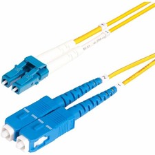 StarTech 8m 26ft LC to SC UPC OS2 Single Mode Duplex Fiber Optic Cable 9/125 picture