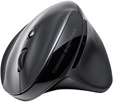 Sanwa Direct Ergonomic Wireless Rechargeable Mouse Silent 5 Buttons Blue LED picture
