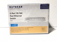 NETGEAR  FS605NA 5-Port Fast Ethernet Switch 10/100 Mbps - White NEW in BOX NIB picture