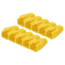 100 Pack Boot Cover Cat5 Cat5e Cat6 Cat6A 6.5mm(Yellow) picture