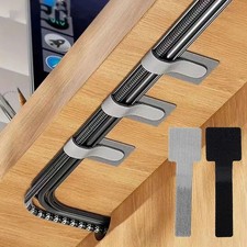 10 Pcs Reusable Cable Ties Self Adhesive Cord Organizer Wire Holder Desk Cable picture