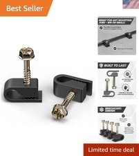 360-Degree Black Wire Clips - Secure Fasteners for Coaxial and Ethernet Cables picture