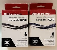 2 Pack-Office Depot-Lexmark 70/50 Black Ink Cartridge picture