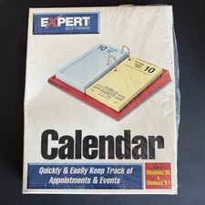 Vintage 1995 Expert Calendar PC Windows 3.1/95 IBM 3.5” Floppy New Sealed picture