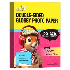 Uinkit Double-Sided Glossy Photo Paper, 8.5 x 11, 100 Sheets, 140gsm picture