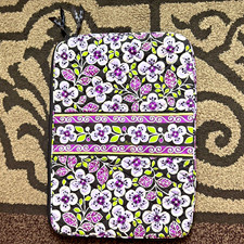 Vera Bradley Padded Zipper Tablet Sleeve/Pouch Purple Floral 10in Universal picture
