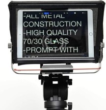 Glide Gear Tablet iPad Smartphone TMP100 Video Camera DSLR Teleprompter Glass picture