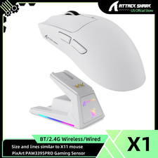 ATTACK SHARK X1 Tri-mode Gaming Mouse With Touchpad RGB Charging Dock PAW3395PRO picture