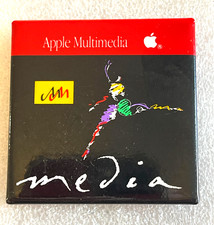 Vintage Collectible Apple Computers McIntosh Multimedia Media Button Pin 2