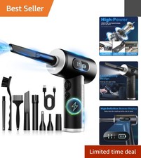 Portable Rechargeable Air Duster - Lightweight with 5 Nozzles & LED Light picture