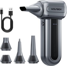 WOLFBOX MF70 Rechargeable Electric Air Duster 110000RPM 3-Speed with 5 Nozzles picture