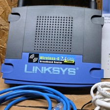 Linksys WRT54GS V7 Wireless Router 54 Mbps 4-Port SpeedBooster Black Blue picture