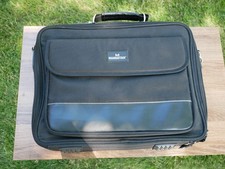 Manhattan Top Load Laptop Bag Briefcase Black with Shoulder Strap picture