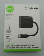 Belkin 3.5 MM Audio+USB-C Charger Adapter Google Samsung I Pad Pro Apple New picture