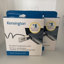 2x Kensington Portable Combination Laptop Lock K64670AM 4-Digit Security Cable picture