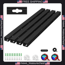 Cable Raceway Kit Magnetic Cable Management Under Desk 4 Pack Black picture
