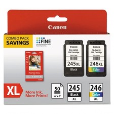 CANON PG-245XL/CL-246XL INK AMP PAPER COMBO PACK - BLK/TRI-COLOR picture