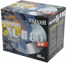 Maxell CD-RW Music XL-II Blank Rewritable Discs 80 Mins 1-4x Speed  Pack 10 picture