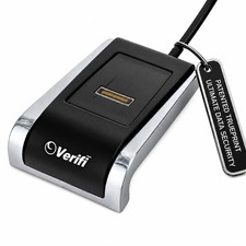 Verifi P2000 USB Fingerprint Reader Windows Hello Passkey Aluminum Black/Silver picture