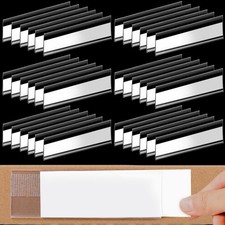 72 Pcs Clear Plastic Adhesive Shelf Label Holders,3 x 1 Inch picture