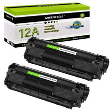 GREENCYCLE 2PK Q2612A 12A Toner Compatible with HP 12A LaserJet 1018 1020 1022 picture