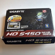 Vintage Gigabyte ATI Radeon HD 5450 512MB DDR3 Desktop Graphics Card AS IS picture