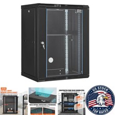 Secure 15U Network Rack Enclosure, 14.8'' Deep, Durable Alloy Steel Design picture