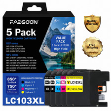 LC103XL 5PK Replacement Ink Cartridge DCP-J172W MFC-J285DW MFC-J4310DW MFCJ450DW picture