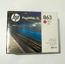 HP PageWide XL 863 Magenta Genuine/Original Ink Cartridge 500ml F9K38A picture