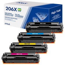 4PCS 206X W2110X Toner Fit For HP LaserJet MFP M282nw M283fdw M283cdw No Chip picture