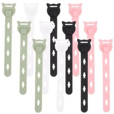 12PCS Reusable Cable Ties Silicone Wire Organizers Desktop Cable Cord Managers picture