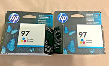 HP 97 C9363WN Tri Color Ink Cartridge Lot of 2 Original OEM Printhead Set High Y picture