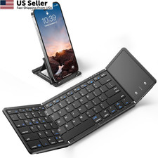 Samsers Full-Size Foldable Bluetooth Keyboard with Large Elegant Black picture