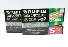 Lot of 2 Fuji Film 2-Pack DC 2120 Data Cartridge 120MB QIC-80 Formatted Sealed picture
