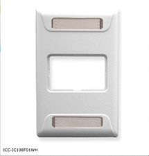 ICC IC108F01WH Faceplate, Elite, 1-Gang, 1-Port, White - Qty of 4 picture