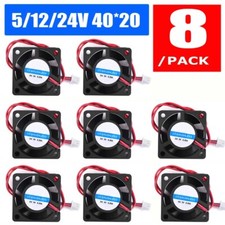 8Packs High Speed 5/12/24V 40X20mm DC 2 Pin Brushless Cooling Fan Exhaust IDE picture