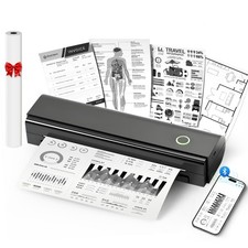 NDYIN Portable Printers Wireless for Travel, N80 Wireless Thermal Printer Blu... picture