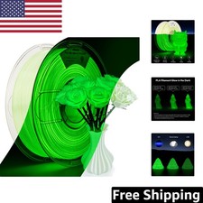 Glow in the Dark PLA Filament 1.75mm Green - Silk Finish, 2.2lb for 3D Printing picture